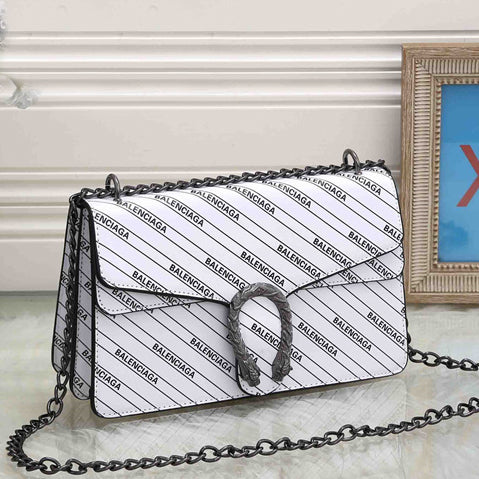 Balenciaga Newest Popular Woman Fashion Leather Chain  Crossbody Satchel Shoulder Bag