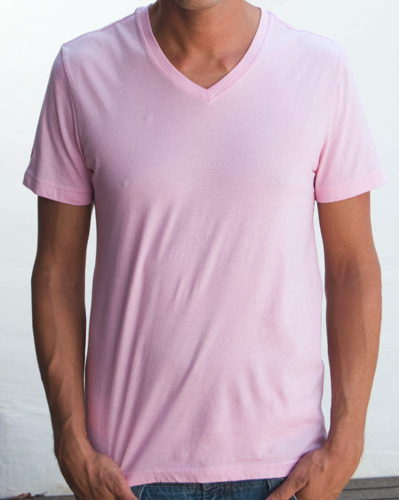 mens pink v neck