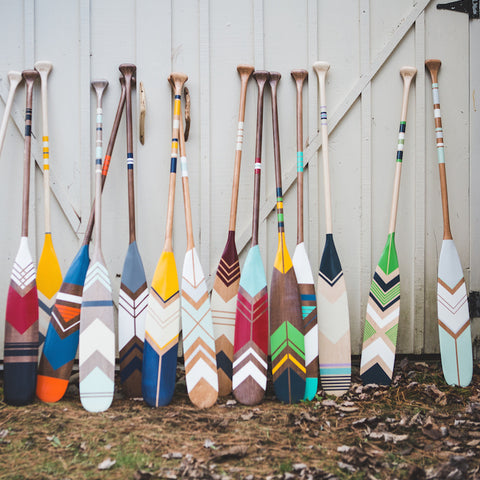 Decorative canoe paddles