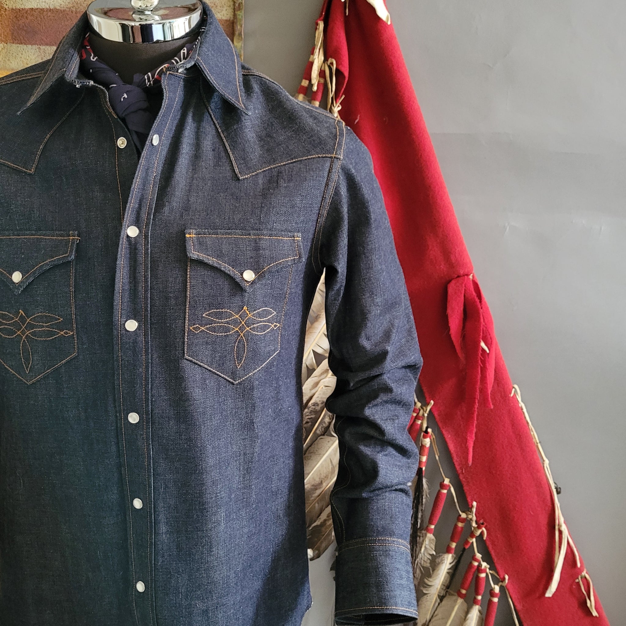 yoke SELVEDGE LINE DENIM SHIRT JACKET-