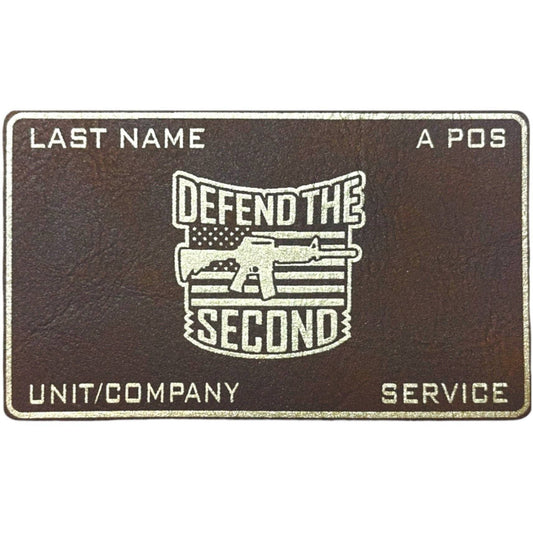 Leather Plate Carrier Flak Patch 2.25 X 4 Embroidered Patch on Hand  Polished Leather With Iron on Backing 