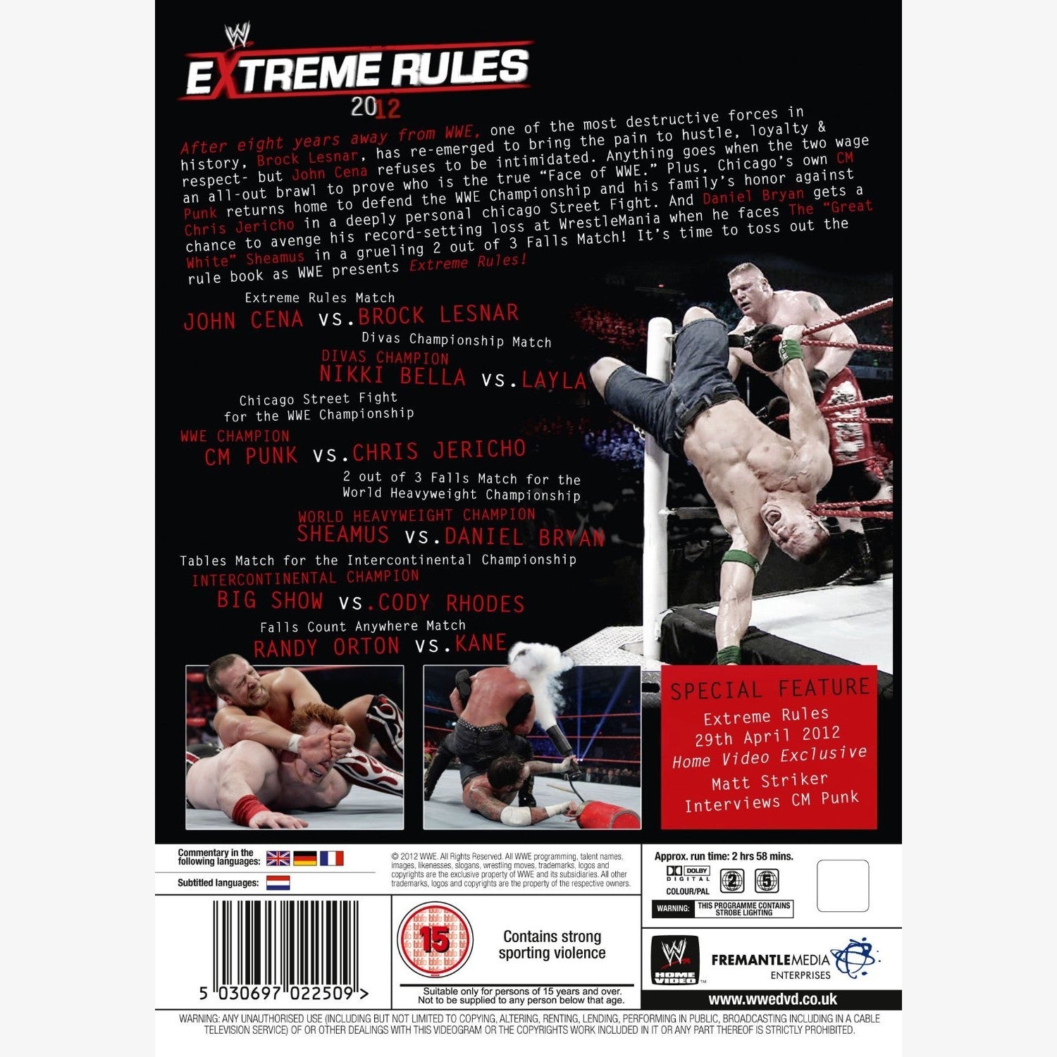 Wwe Extreme Rules 2012 Dvd 9519