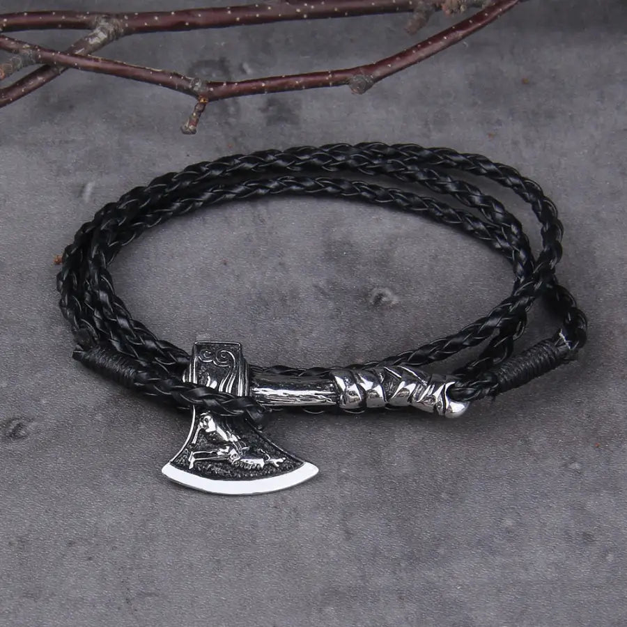 Viking Axe Rune Beads Paracord Bracelet | Viking Warriors