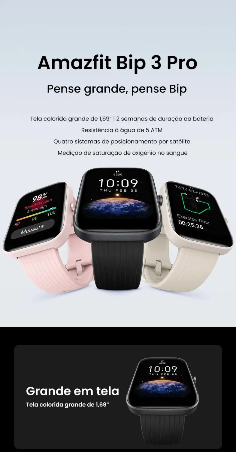 Smartwatch Amazfit Bip 3 Pro Original®