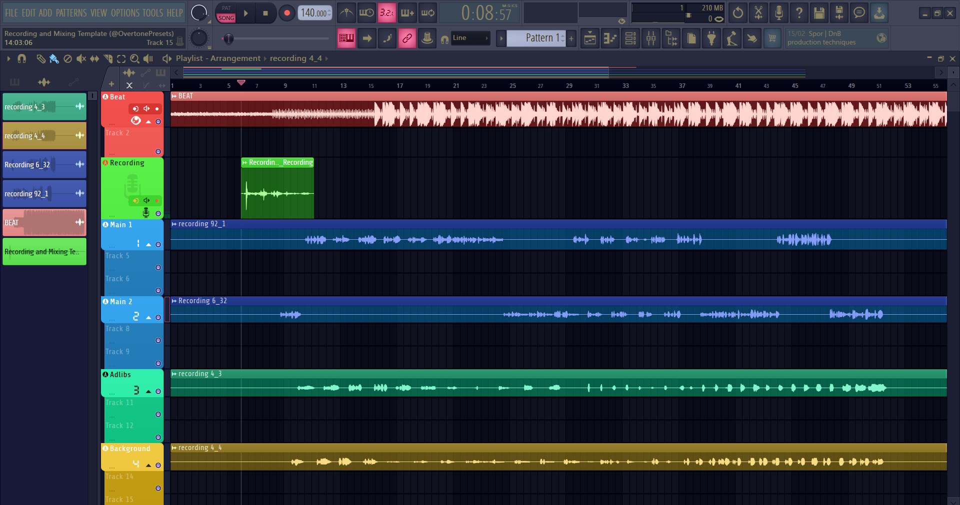 FL Studio Recording Template – OVERTONE