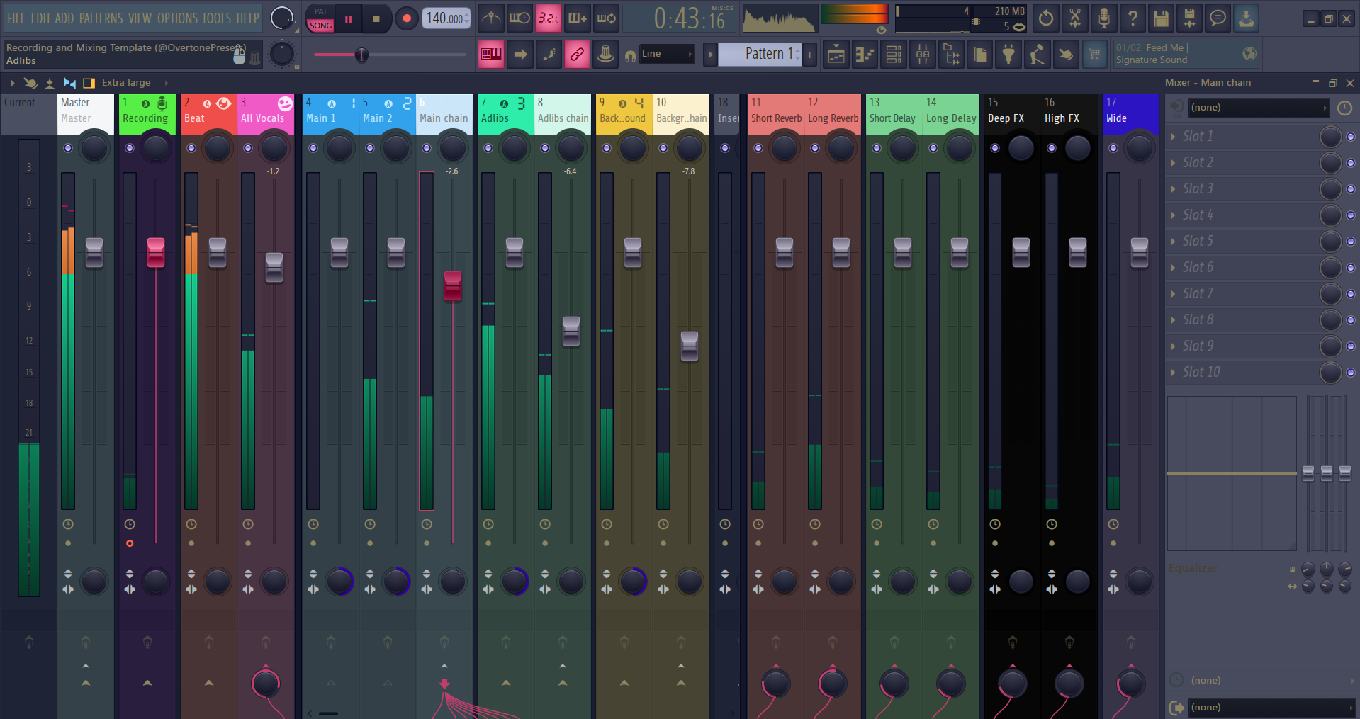 FL Studio Recording Template – OVERTONE