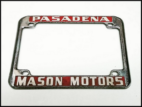 Mason Motors Motorcycle License Plate Frame