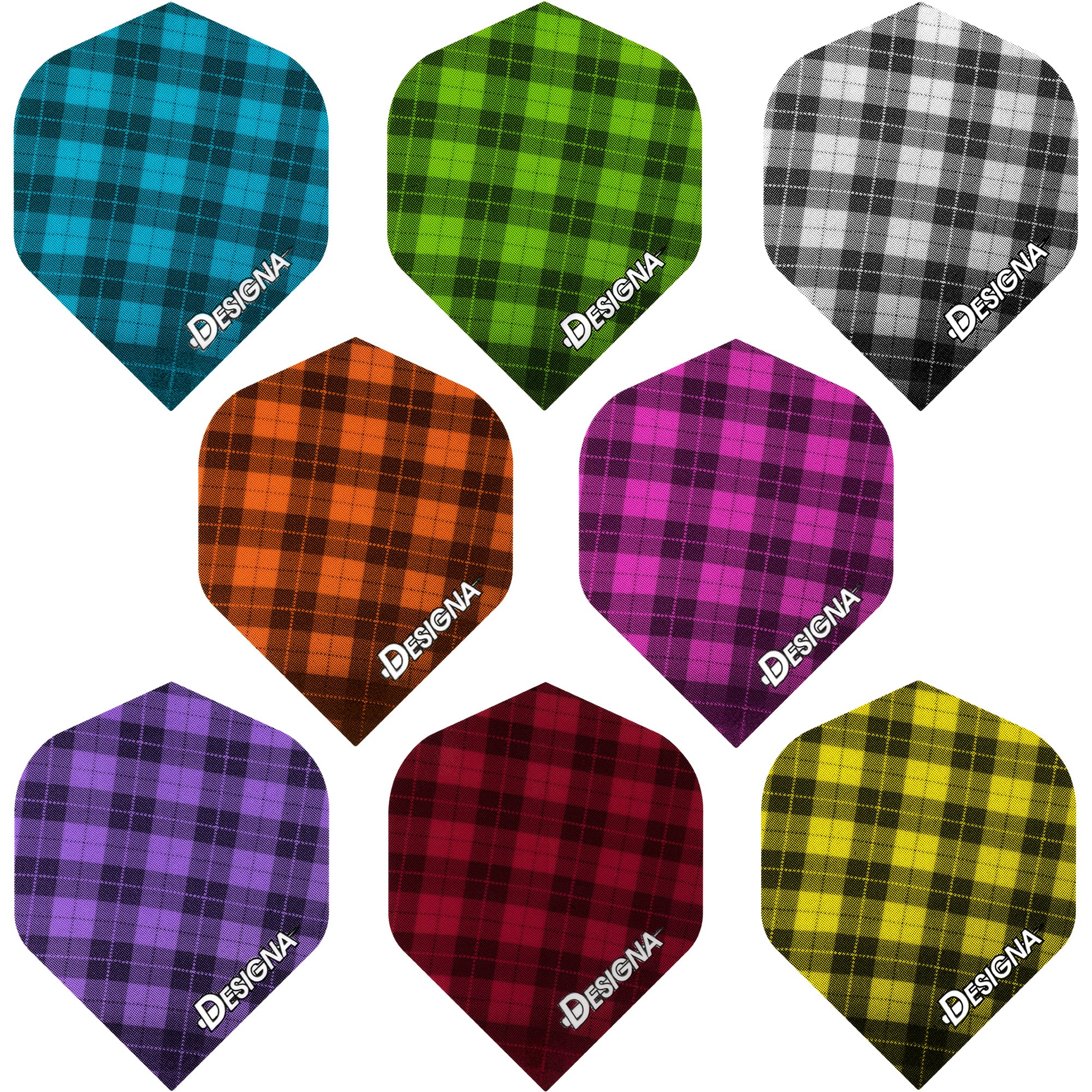 *Designa Tartan Dart Flights - Extra Strong - Std - Tartan