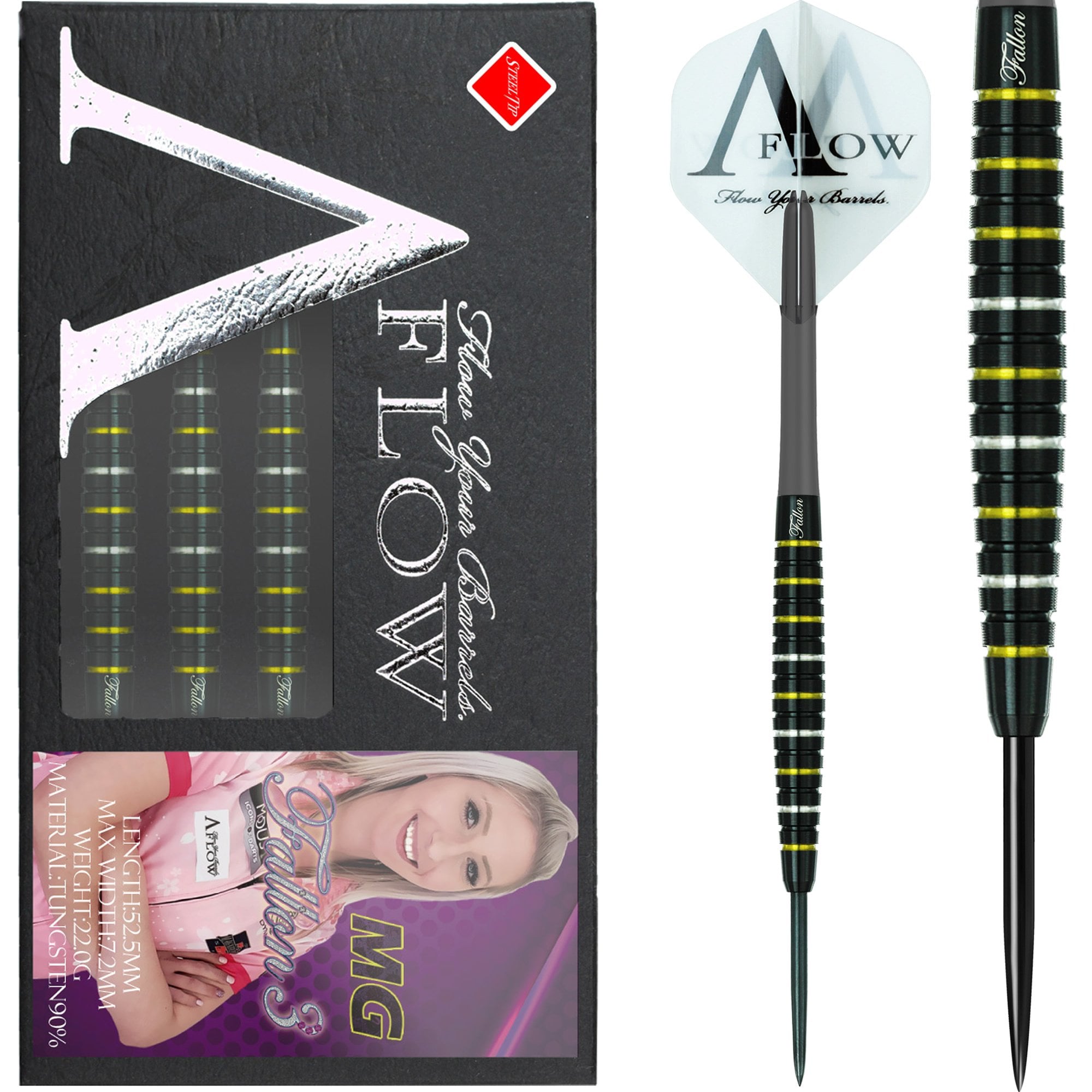 Dynasty Darts - Black Line - Steel Tip - Fallon Sherrock - DLC 