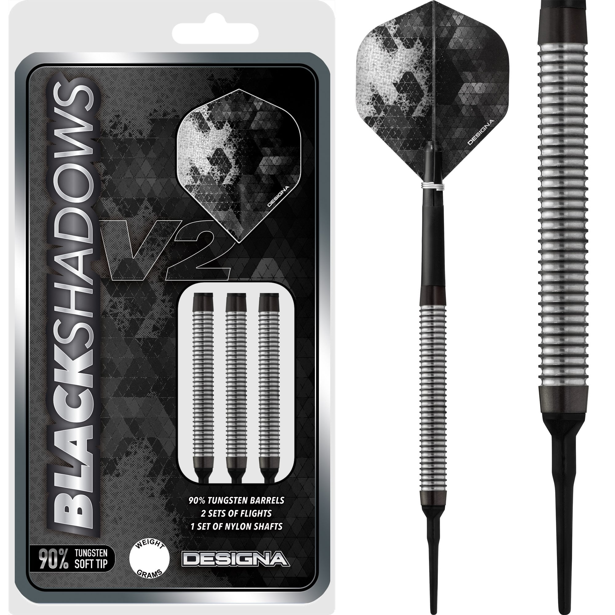 *Designa Black Shadow V2 Soft Tip Darts - M1