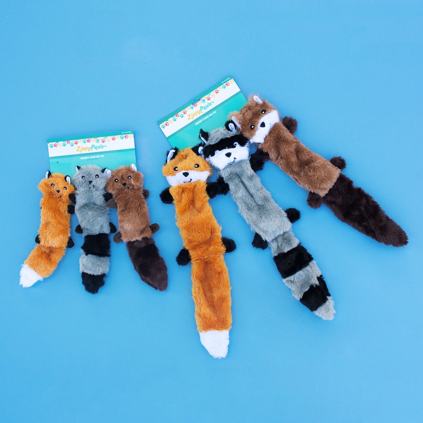 ZippyPaws Miniz Dog Toys - Monkeys - 3 Pack