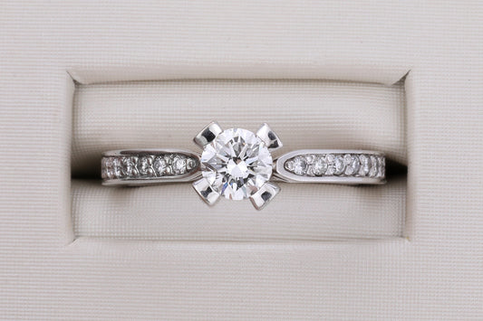 14K White Gold 0.5 ct Polar Ice Canadian Diamond Engagement Ring – Swedish  Jewellers International