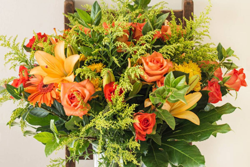 why flowers are brightly coloured, orange flowers, stunning gifts, loved ones