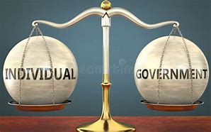 Scale showing a balance between government and the people.