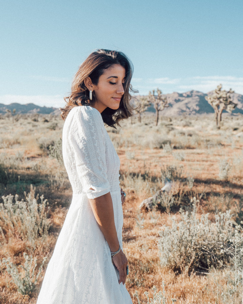 white boho dress