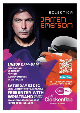 Darren Emerson (formally Underworld) at Club Versus for Clockenflap Afterparty with Eclectica