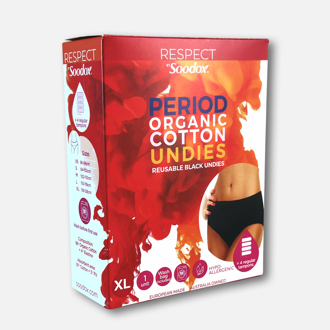 Organic Cotton Period Undies M – Soodox