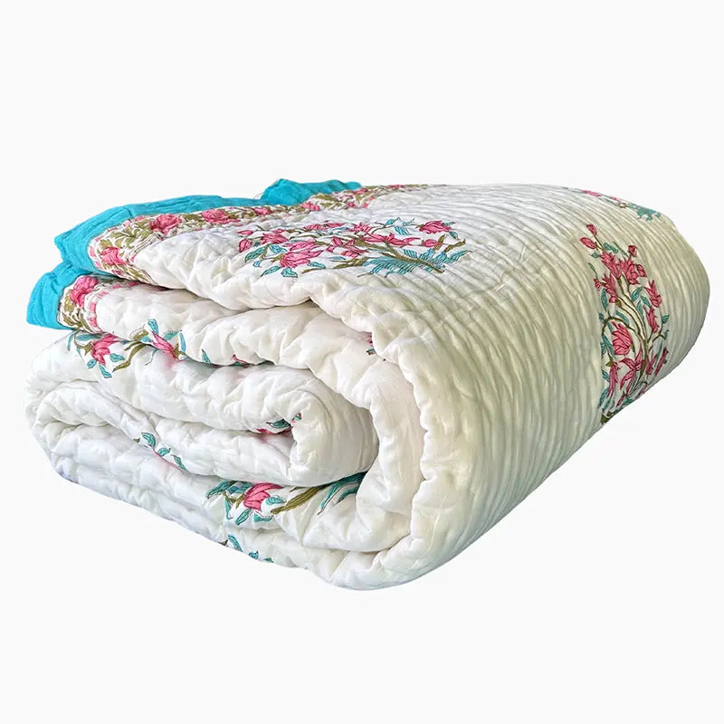 Organic Mulmul Cotton Quilt - Desert