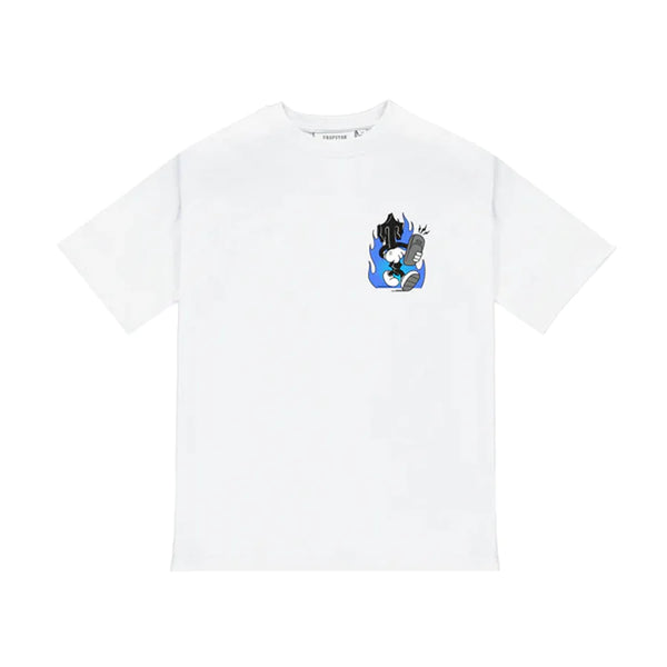 Trapstar Script T-shirt Dazzling Blue/White Men's - FW22 - US