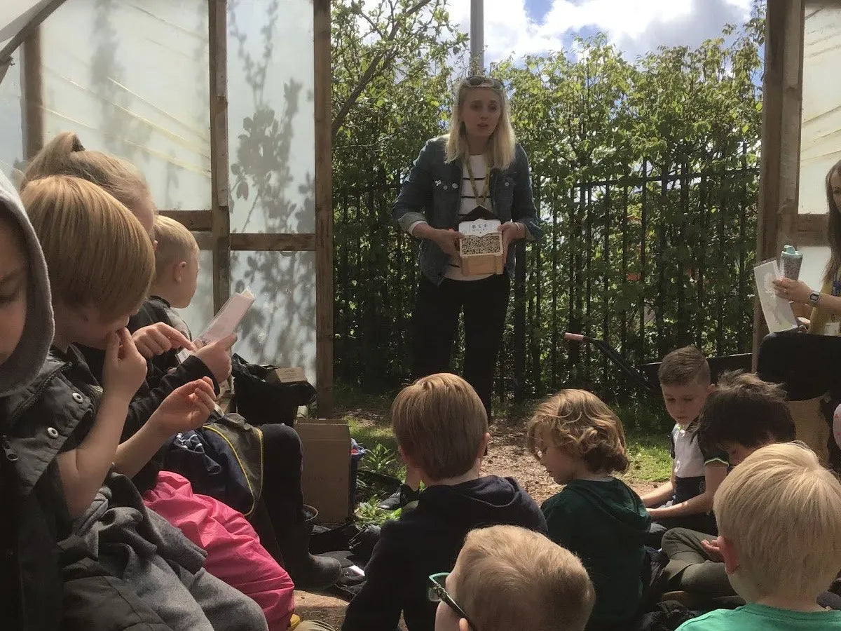 Learning about bees in the green house
