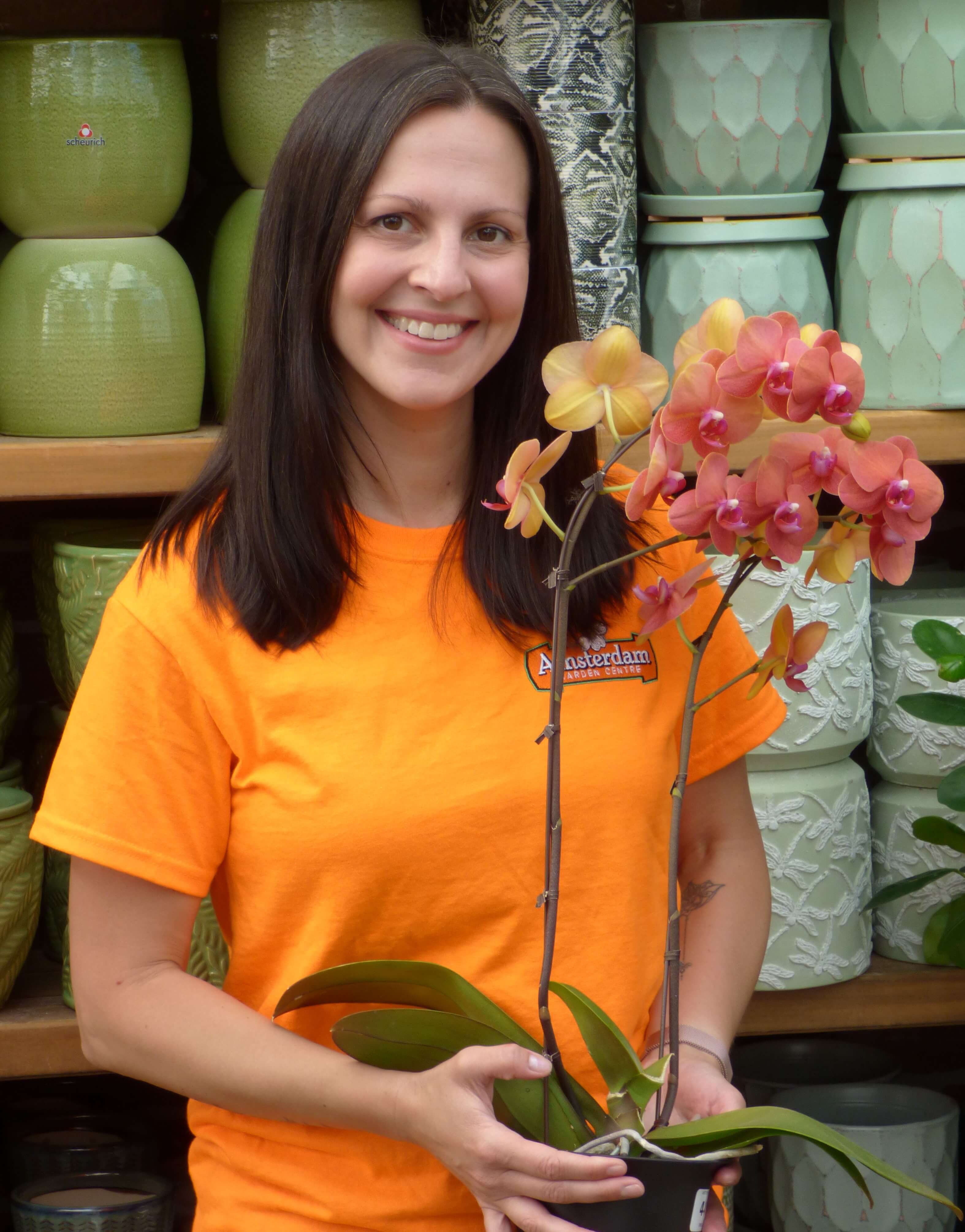 Neely with Moth Orchid (Phalaenopsis)