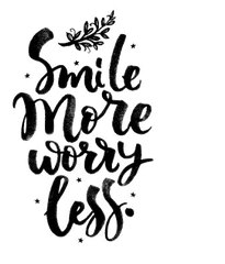 Smile more worry less - Boho quote Valentina Del Sur