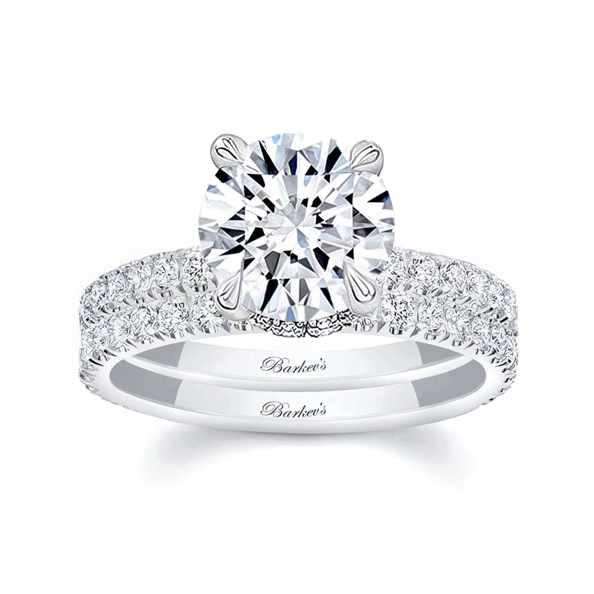 Barkev's 3 Carat Diamond Halo Wedding Set 8304S3CT