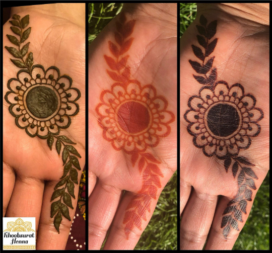 mehndi design in half hand, हॉफ हैंड में हिना की डिजाइन