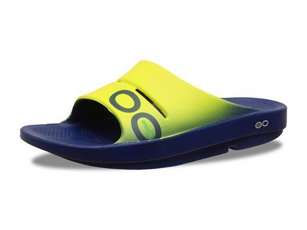 mens oofos flip flops