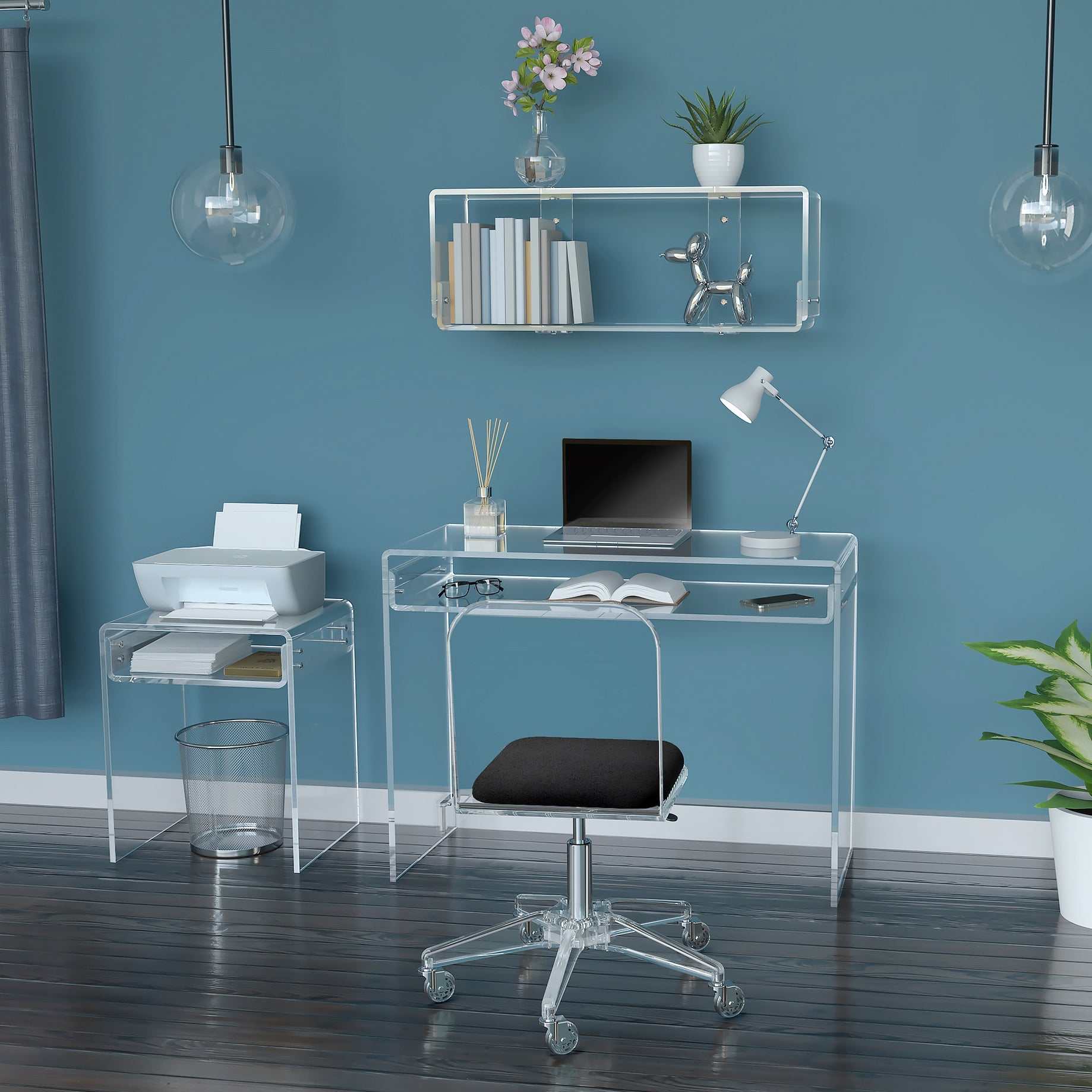 modern office desks glass