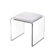 Butler Morena White and Clear Acrylic Tufted Vanity Stool - #34Y18