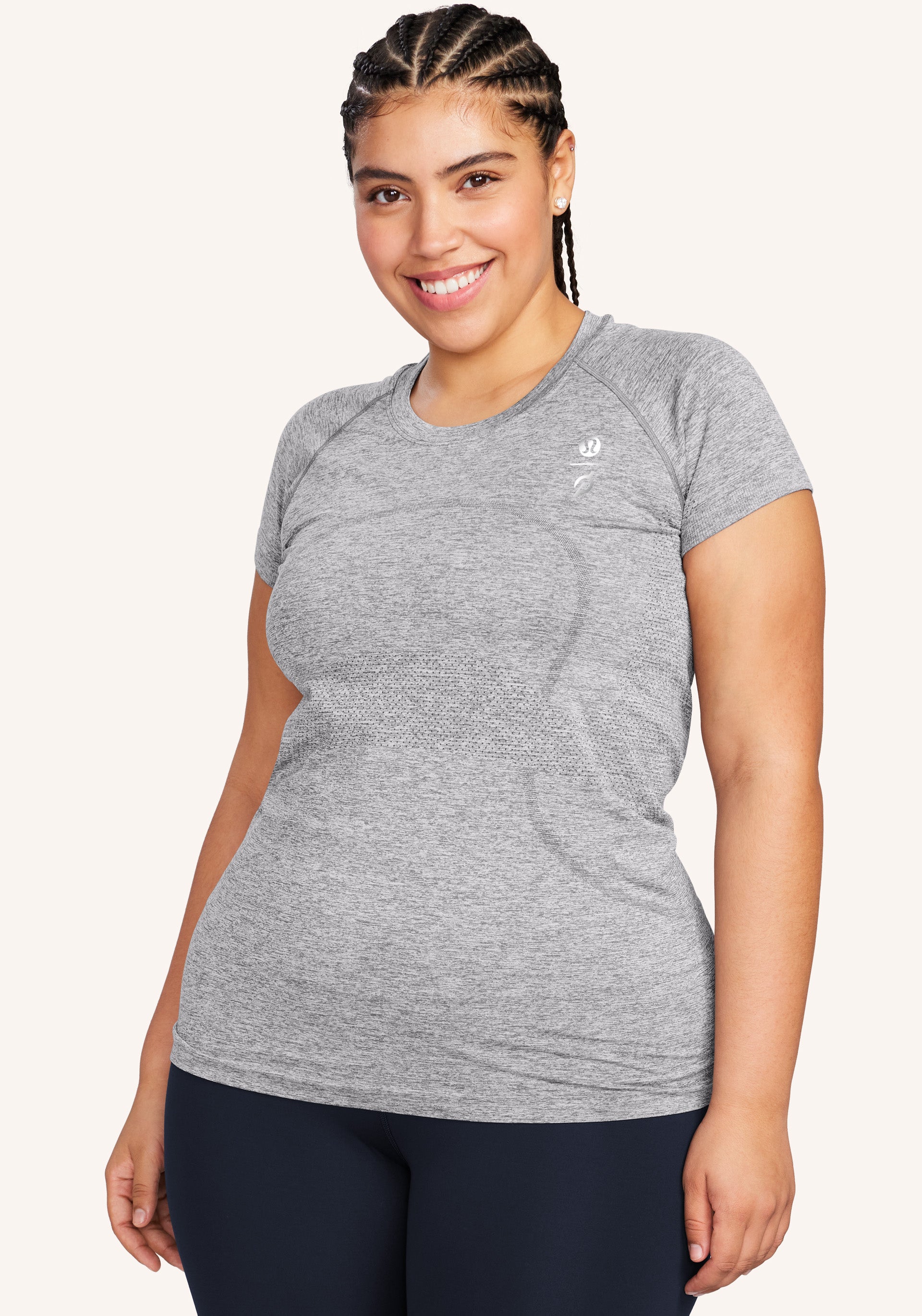 Zelos cropped t-shirt gray size Medium