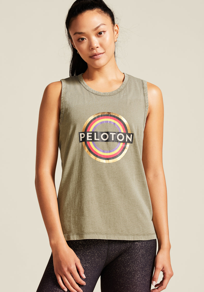 Olive Side Slit Muscle Tank – Peloton Apparel