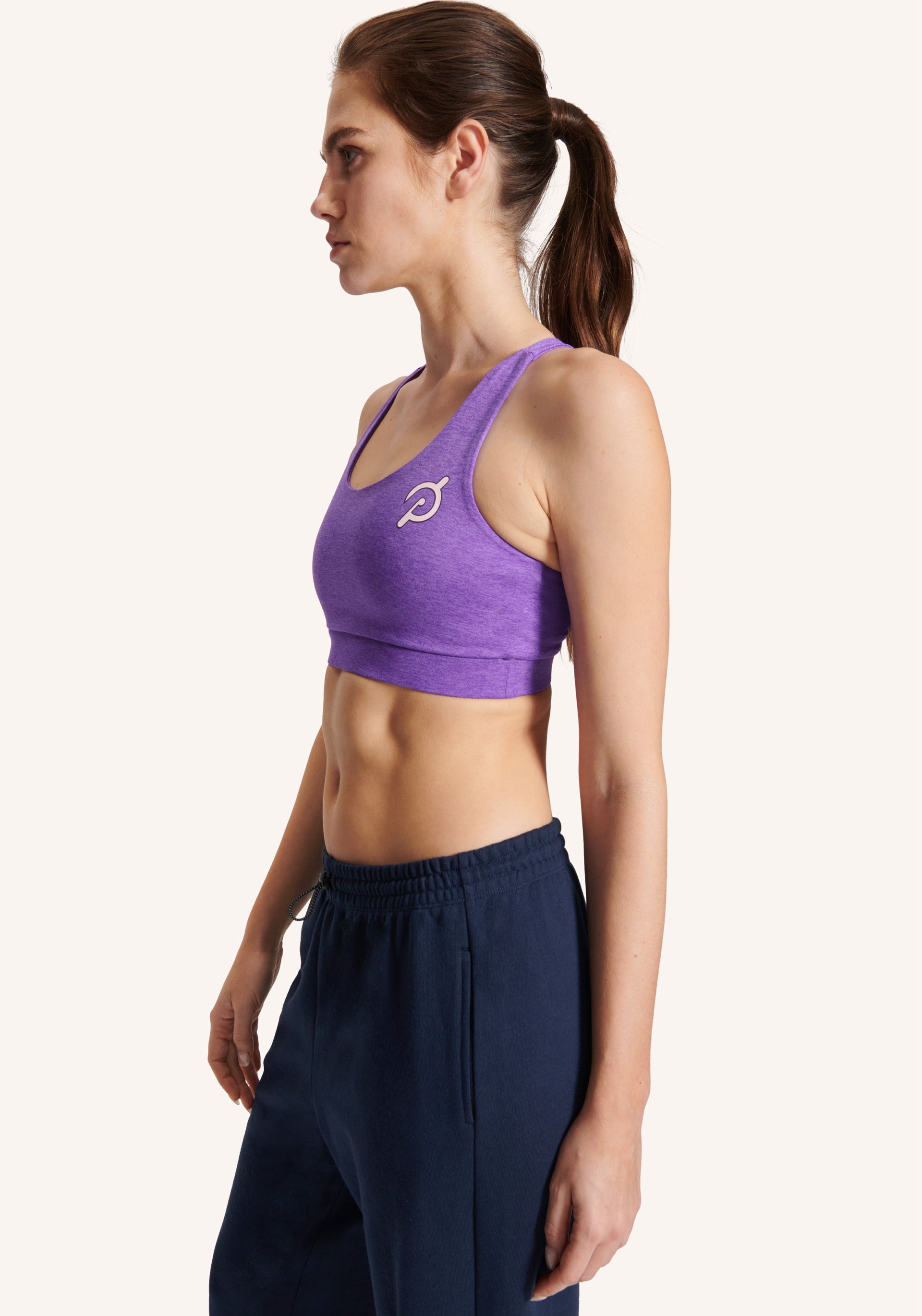 Buy Lavento Women's Racerback Sports Bra Yoga Crop Top with Built in Bra  (4, Purple Gray) Online at desertcartParaguay