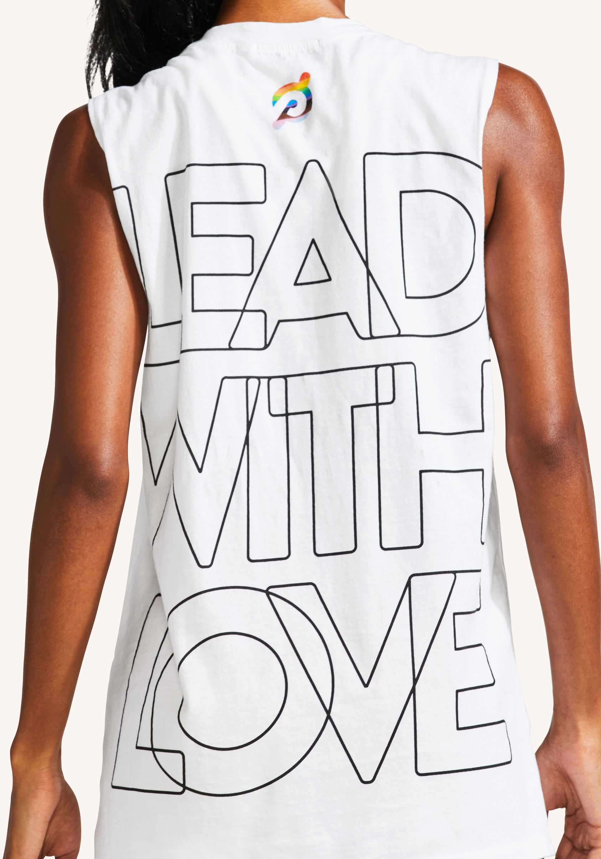 Lead With Love Unisex Muscle Tank (White)
