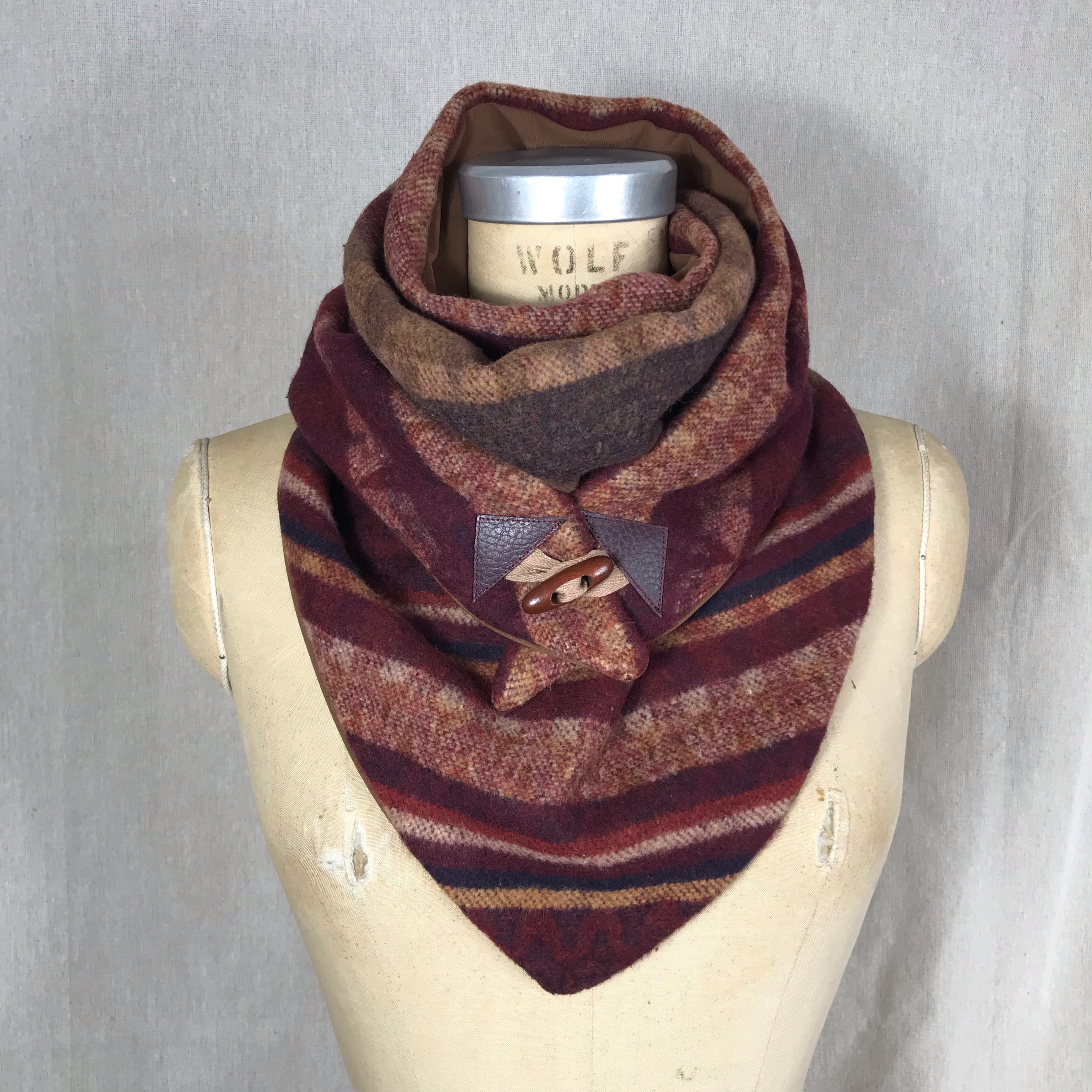 burgundy wrap scarf