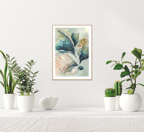 relaxing nature inspired art print, beautiful calming artwork 