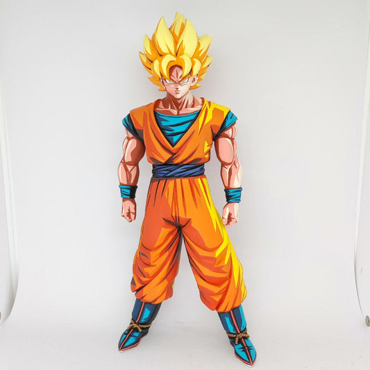 Repaint 2D Comic Color Dragon Ball Figure - Super Saiyan 4 Goku