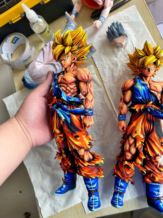 Goku Super Saiyan 4 Figure with Comic Color Effect – Lyk Repaint