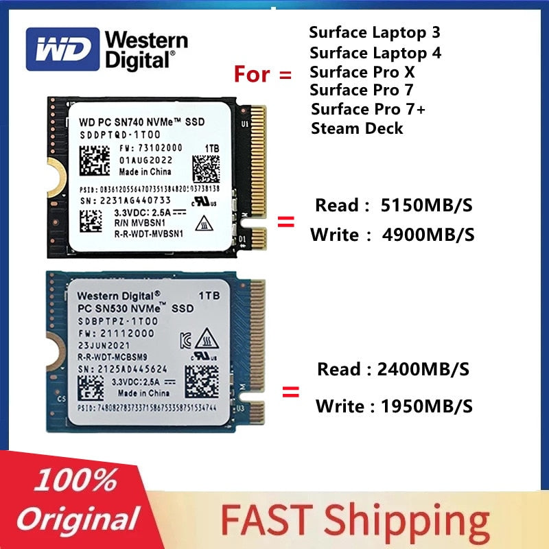 新正規品WD SN740 NVMe 2TB SSD 2230 steamdeck-