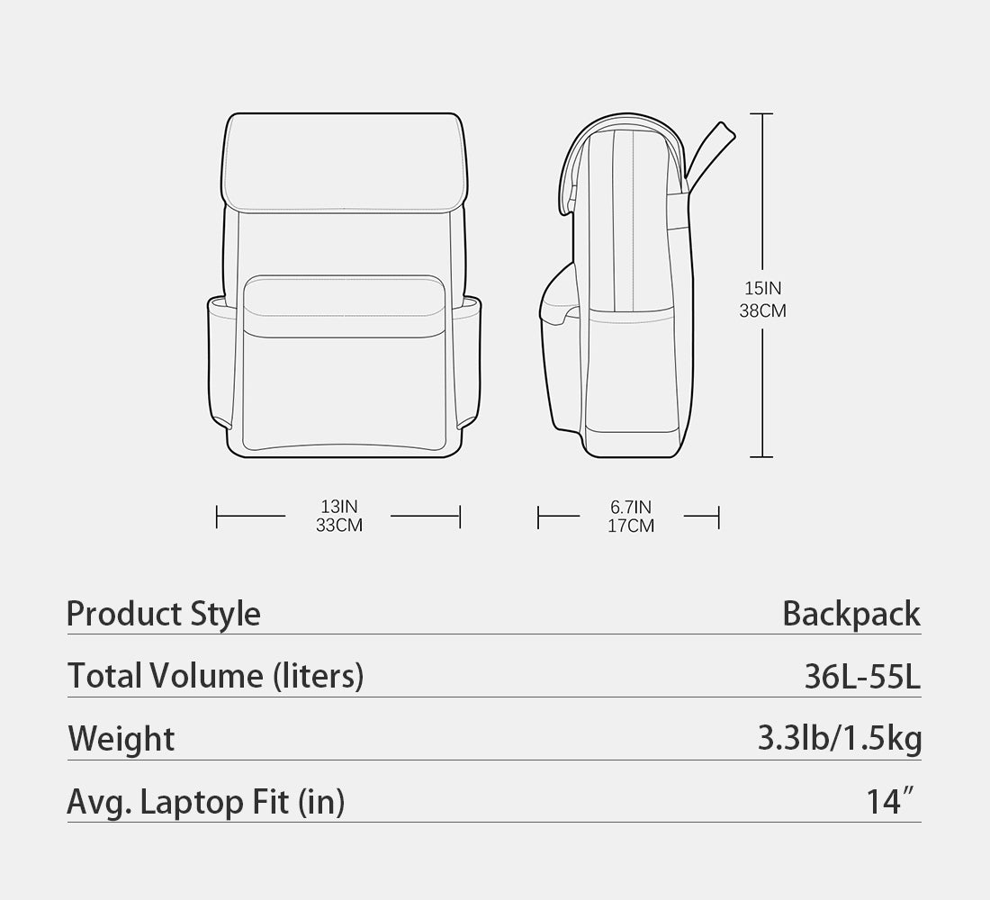 Elegante Retro Leather Backpack