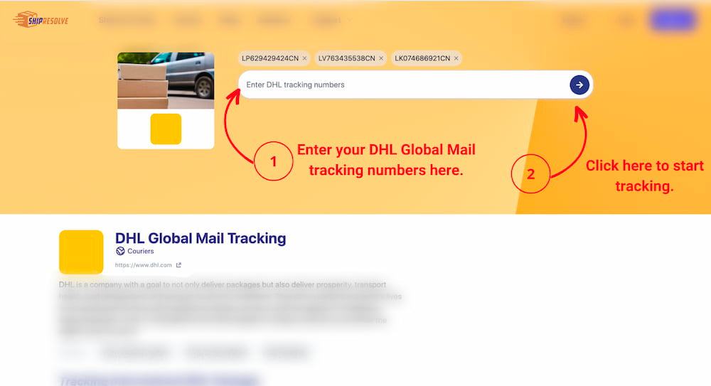 DHL Global Mail tracking