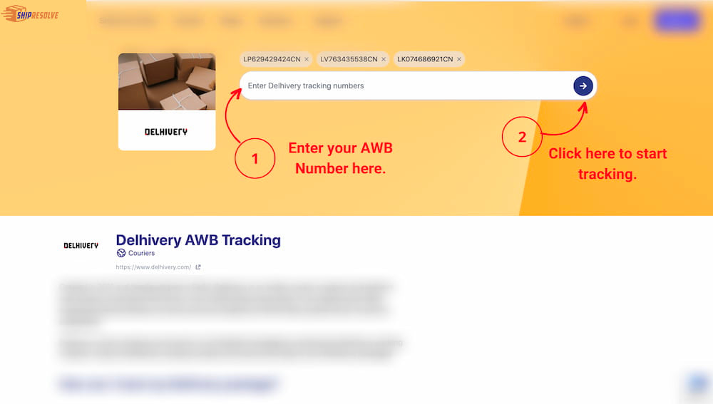 Delhivery AWB Tracking on Ship24