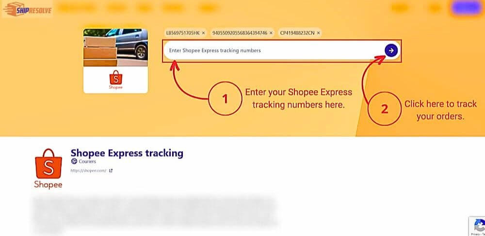 Shopee Express tracking