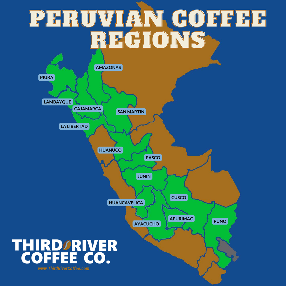 Peru Single Origin Coffee Regions