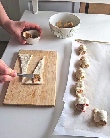 Croissantjes vullen met vulling