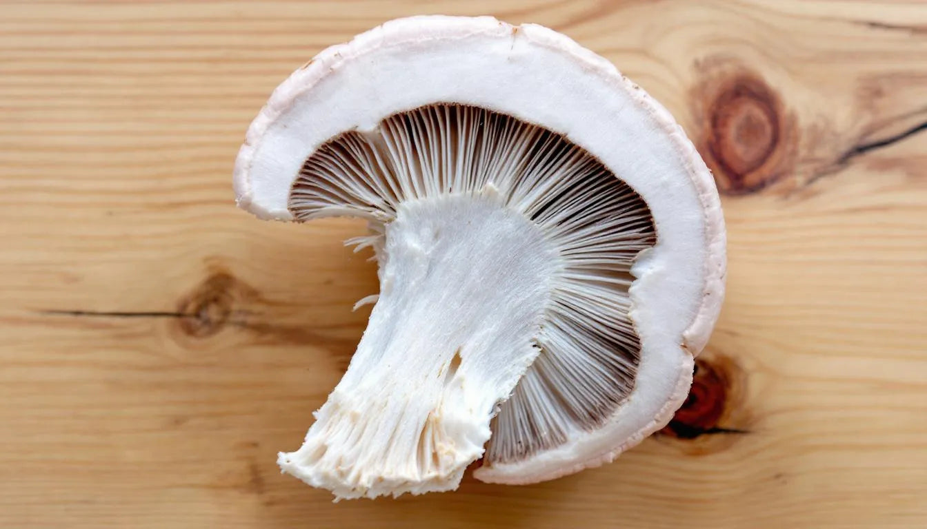 cross section of functional medicinal mushroom