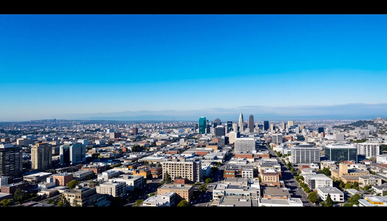 Aerial view of Oakland cityscape