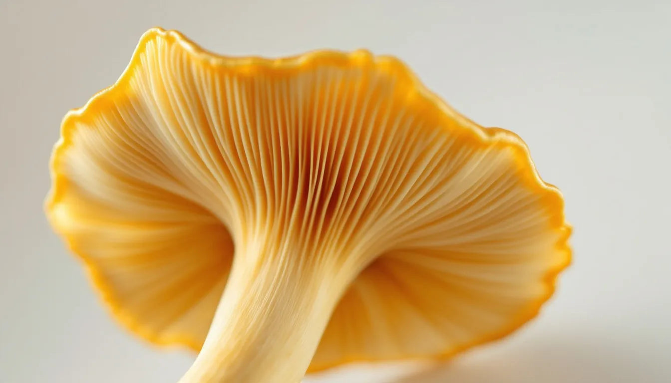 whole king trumpet mushroom isolated on white