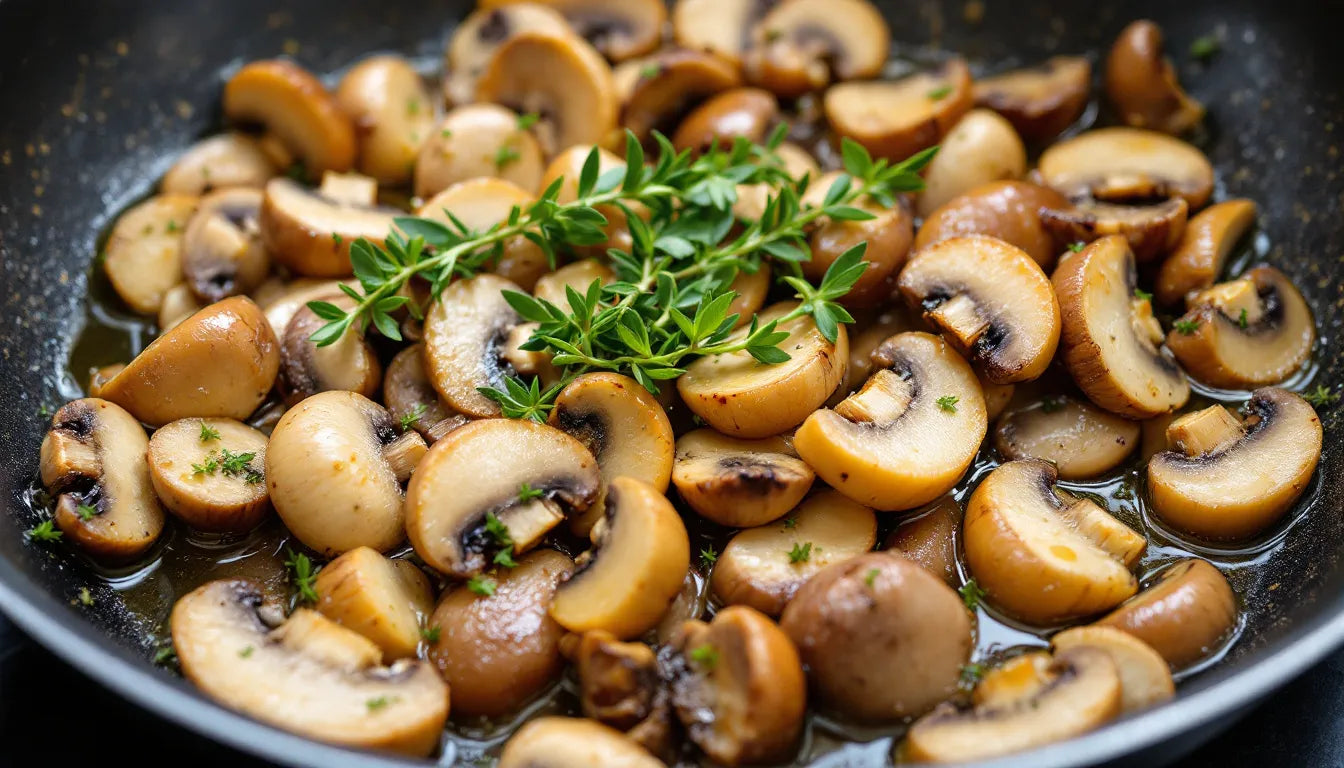 Lion’s mane mushrooms sautéed in olive oil